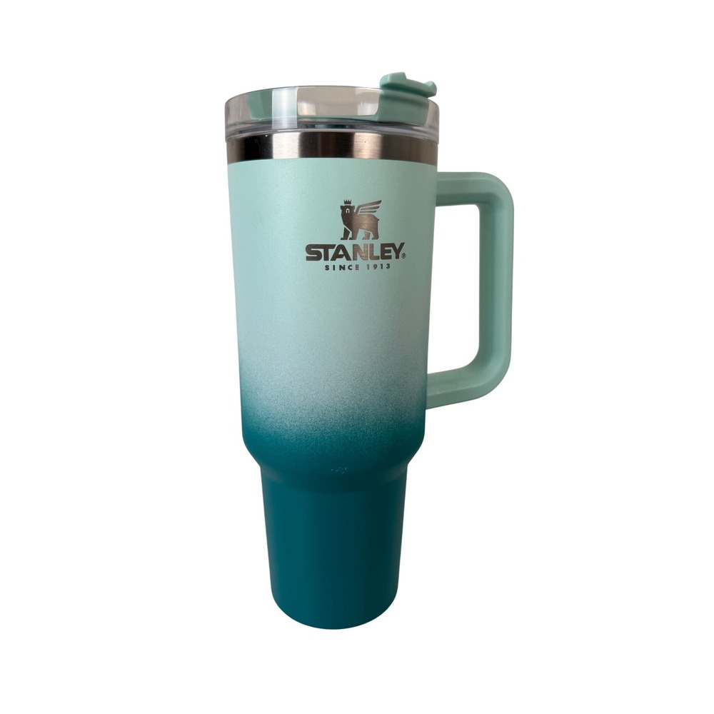 Stanley 40oz‎ Quencher Tumbler Target Limited Edition Bay Ombre Teal Blue EUC